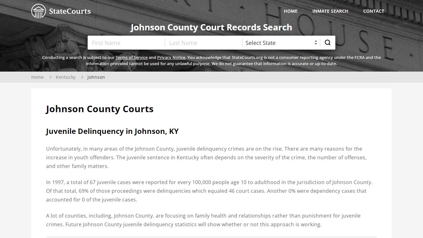 Johnson County, KY Courts - Records & Cases - StateCourts